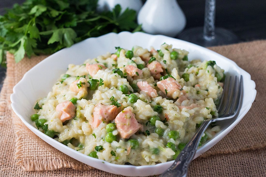 Easy Salmon & Pea Risotto: No Stirring, 30-Minute Meal